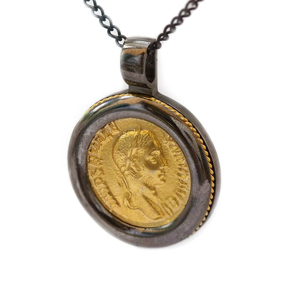 Coin and jewelry- black and gold coin jewelry