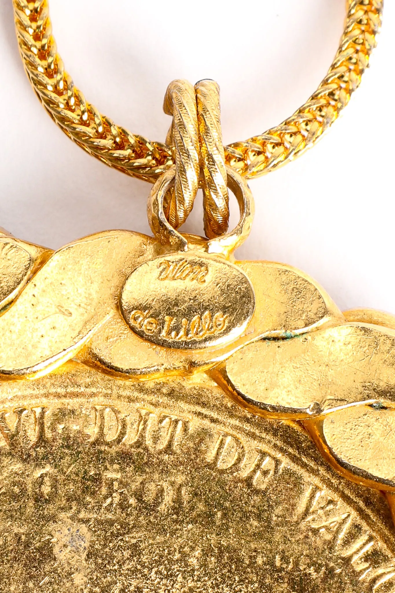 Coin Cabochon Pendant Necklace
