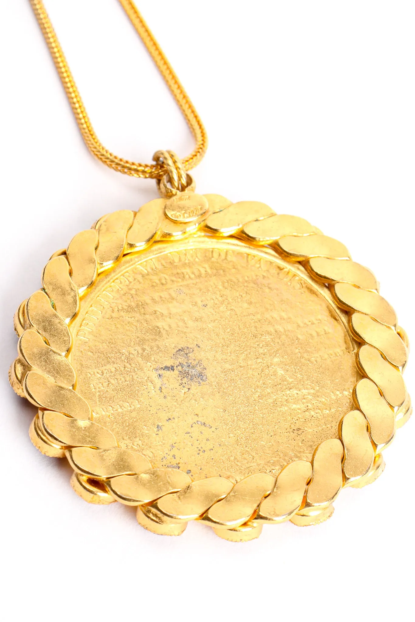 Coin Cabochon Pendant Necklace