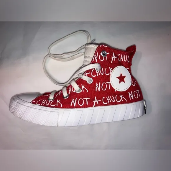 Converse UNT1TL3D Hi Top Not A Chuck Red/White Sneakers size little kids 13