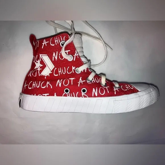 Converse UNT1TL3D Hi Top Not A Chuck Red/White Sneakers size little kids 13