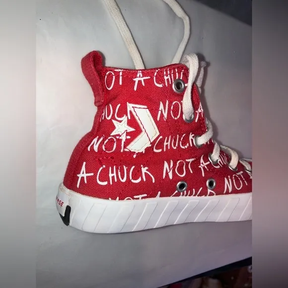Converse UNT1TL3D Hi Top Not A Chuck Red/White Sneakers size little kids 13