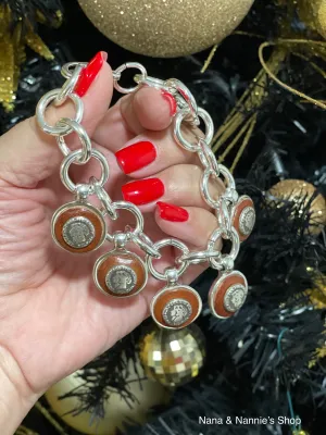 Coolskin coin leather bracelet