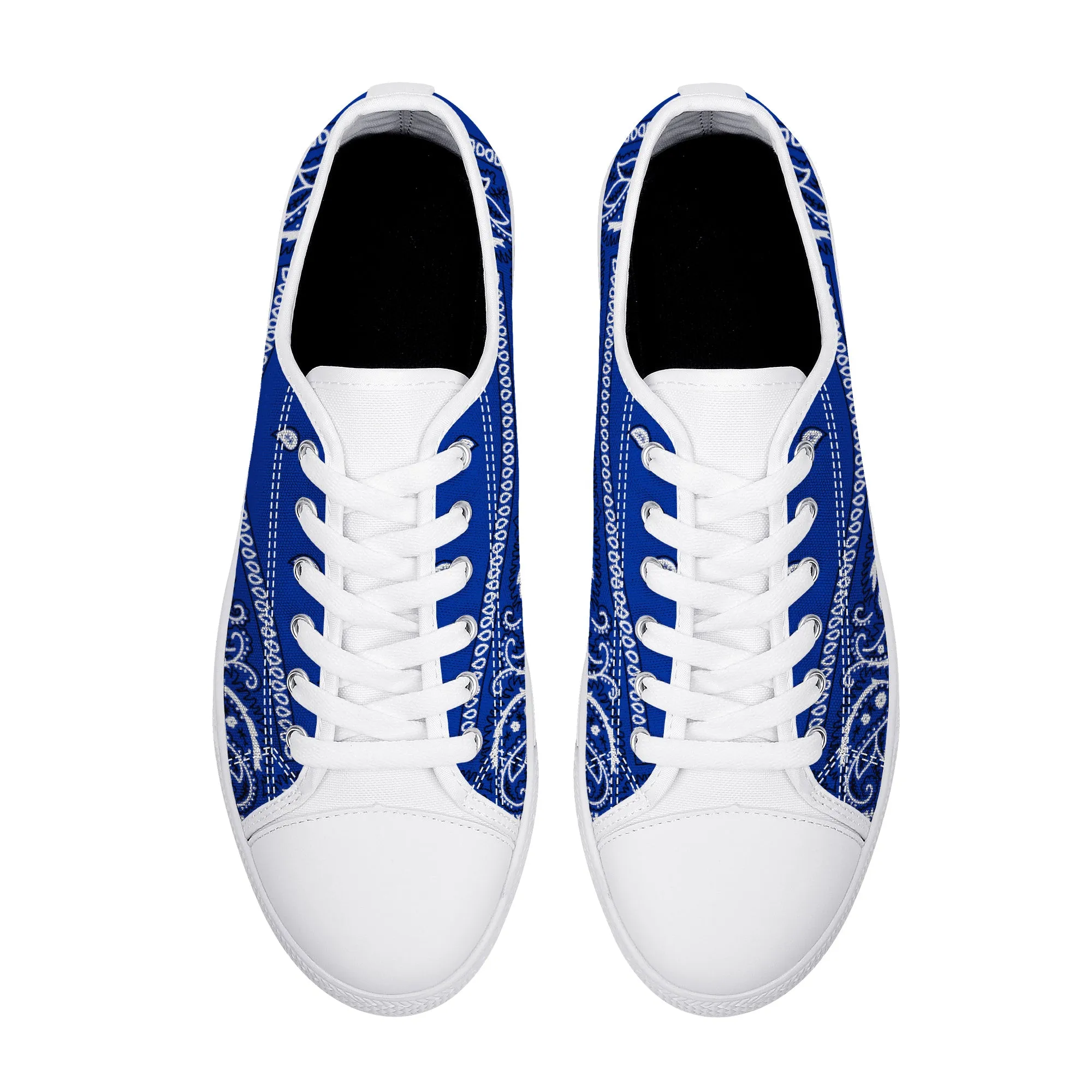 Crip Walk Crip Blue Bandana Low-Top Chuck Sneakers
