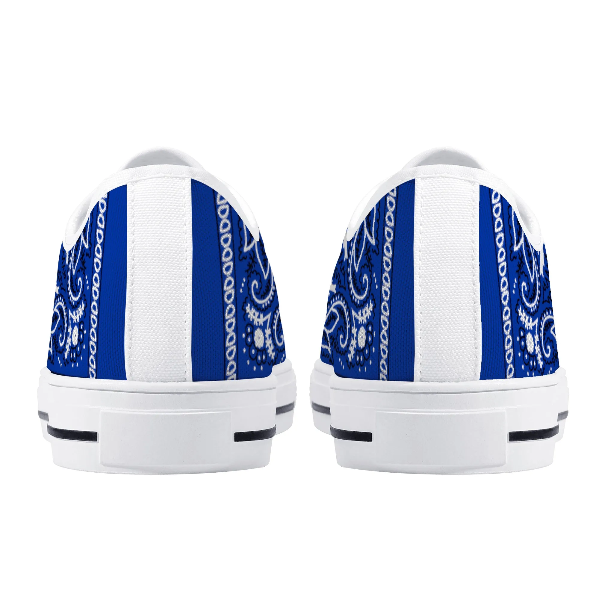 Crip Walk Crip Blue Bandana Low-Top Chuck Sneakers