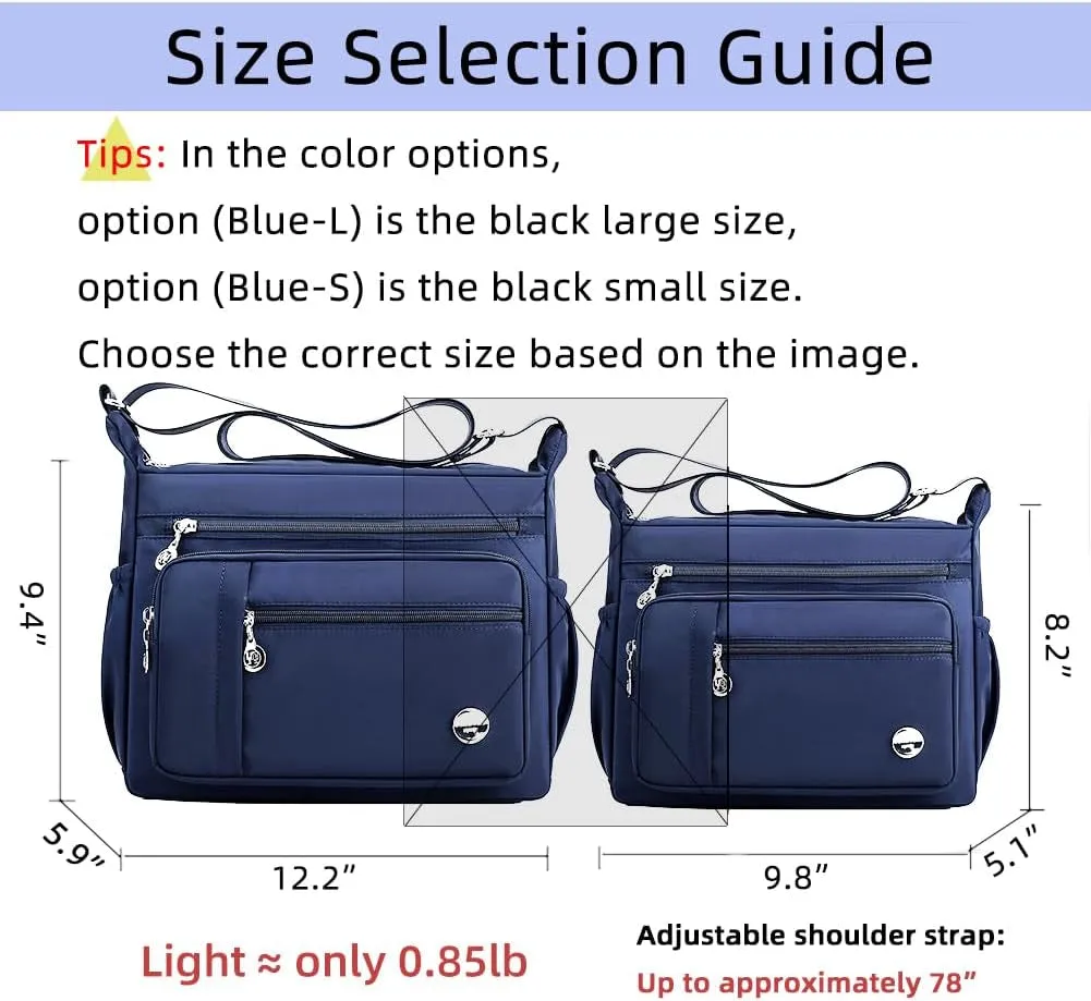 Crossbody Bag for Women, Multiple Pockets Shoulder Handbag with adjustable strap