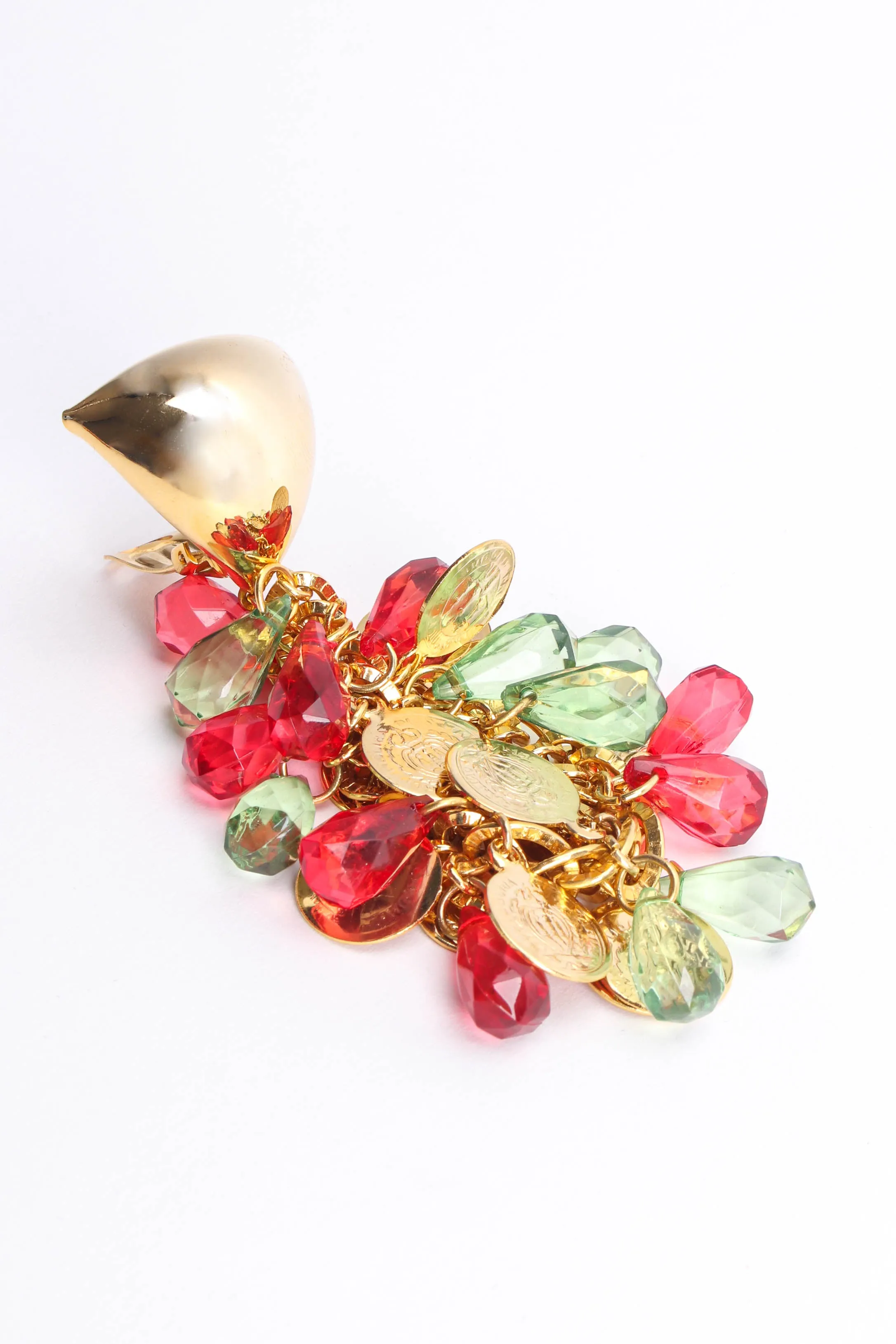 Crystal Coin Waterfall Earrings