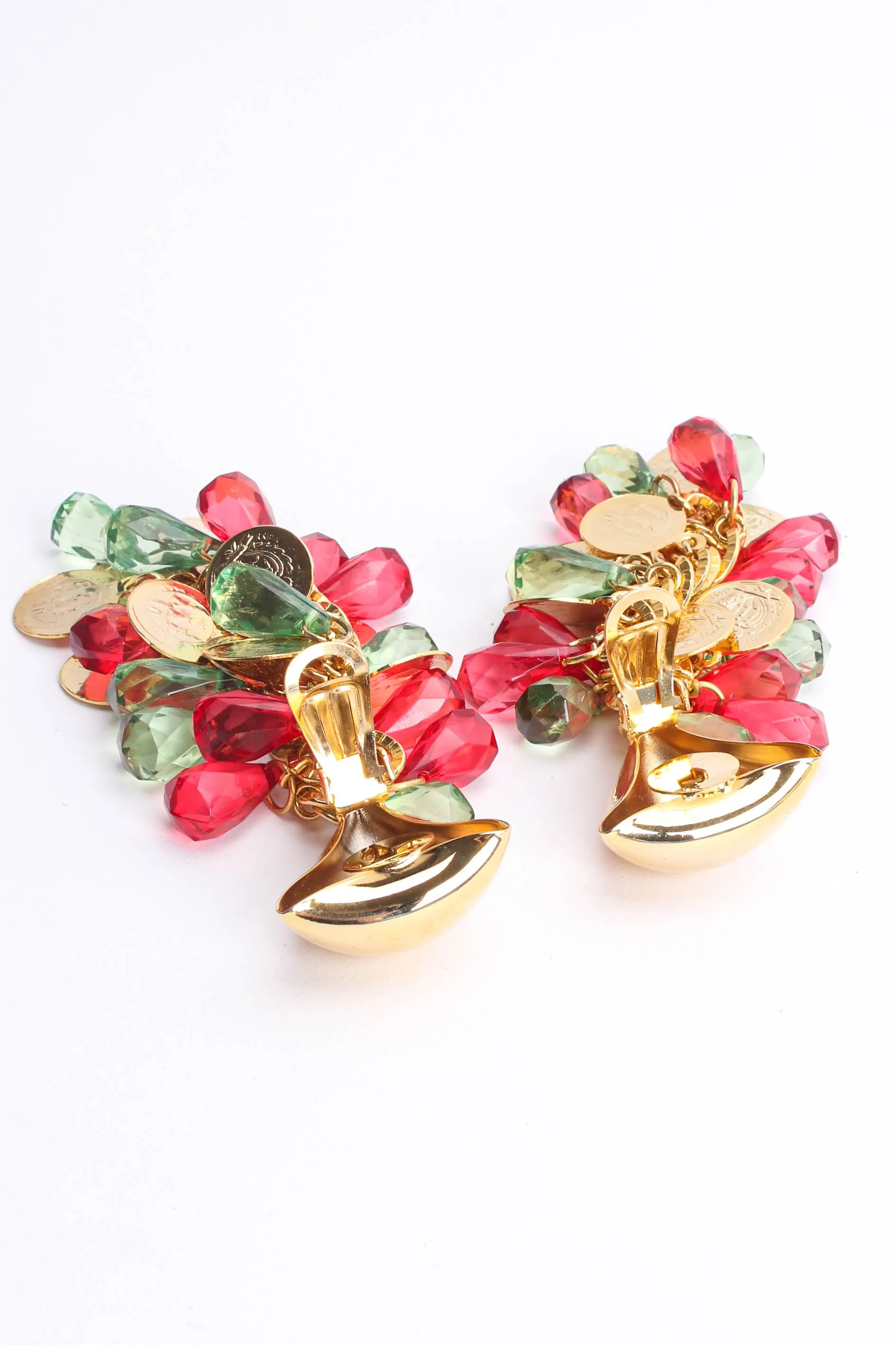 Crystal Coin Waterfall Earrings