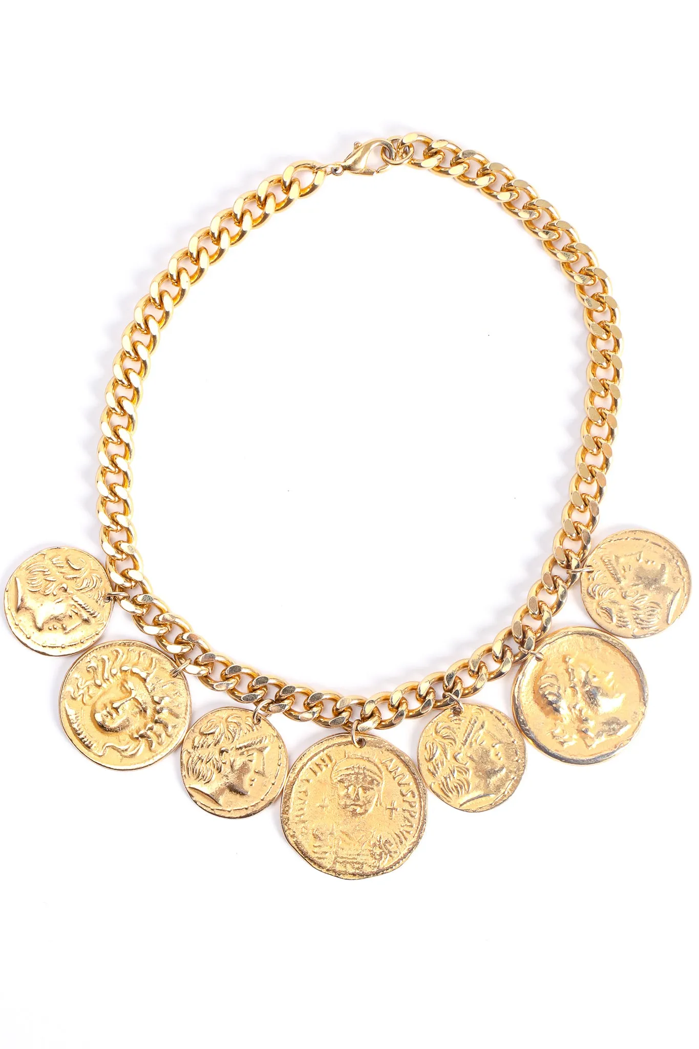 Curb Chain Coin Collar