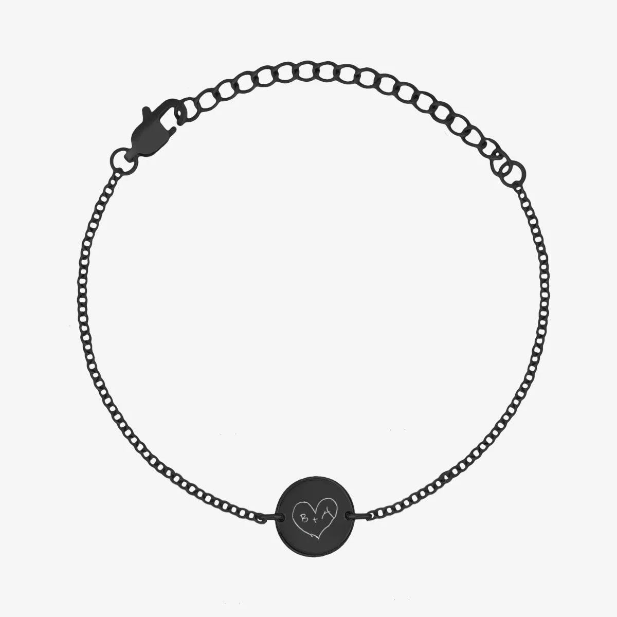 Custom Handwriting Coin Bracelet