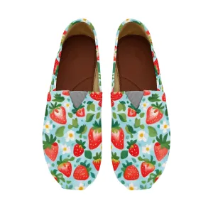 Cute Strawberry Womens Casual Slip On Shoes