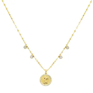 CZ Coin Necklace