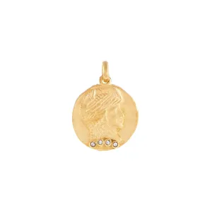 CZ Vintage Coin Charm