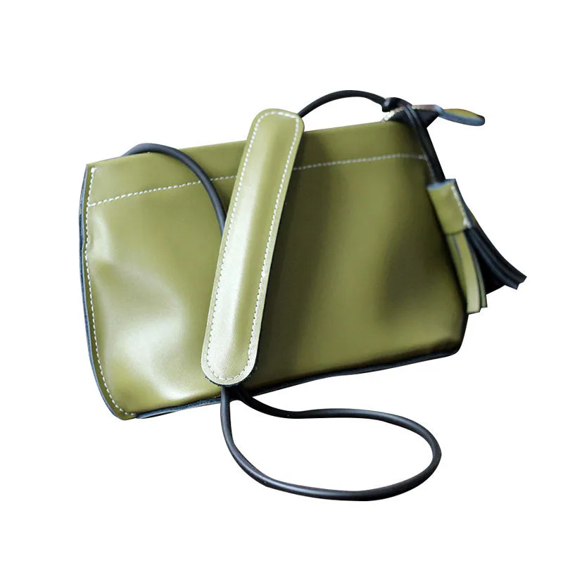 Dark Brown Womens Crossbody Leather Bags Cute Small Leather Crossbody Bags for Women
