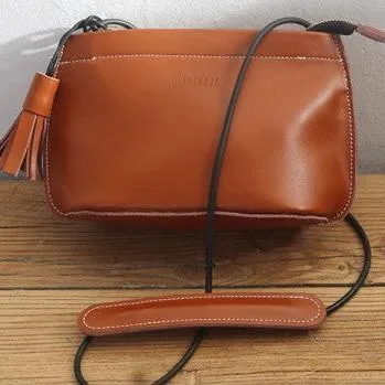 Dark Brown Womens Crossbody Leather Bags Cute Small Leather Crossbody Bags for Women