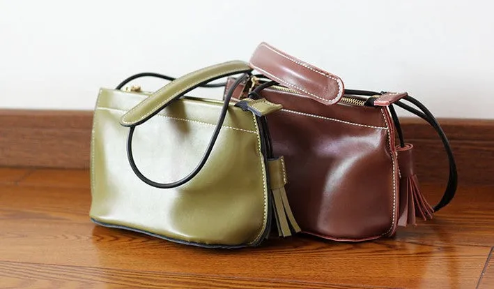 Dark Brown Womens Crossbody Leather Bags Cute Small Leather Crossbody Bags for Women
