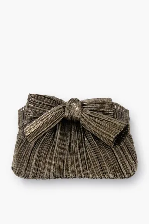 Dark Gold Lame Rochelle Clutch