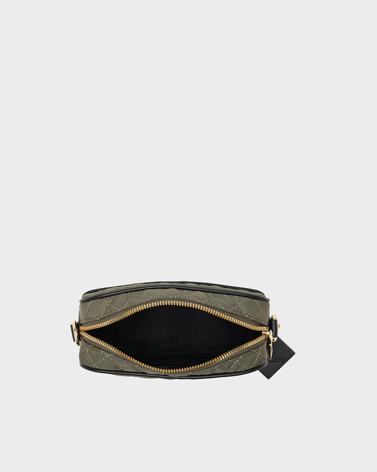 Diamond Stitch Messenger Bag in Green