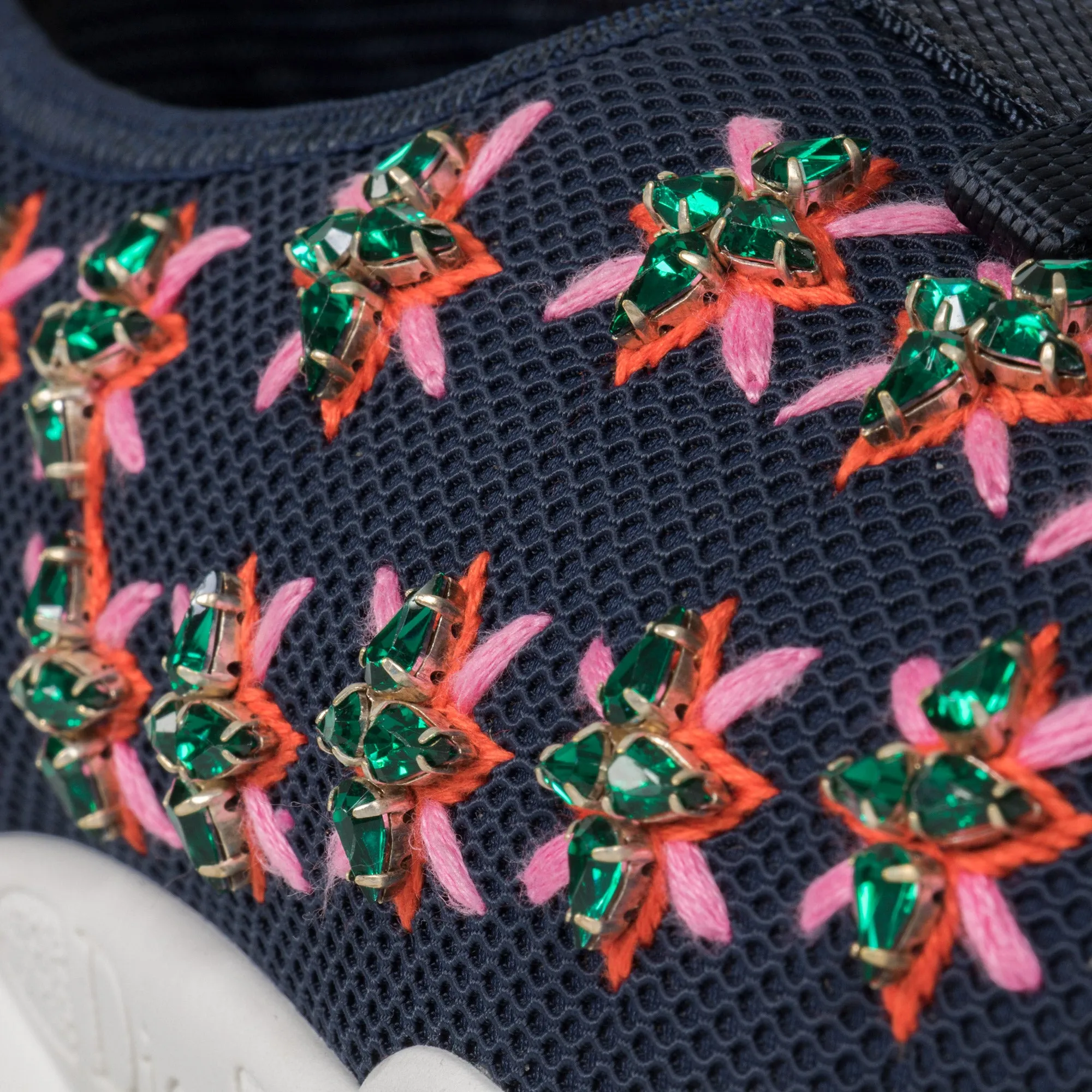Dior Blue and Rose Flower Fusion Sneakers