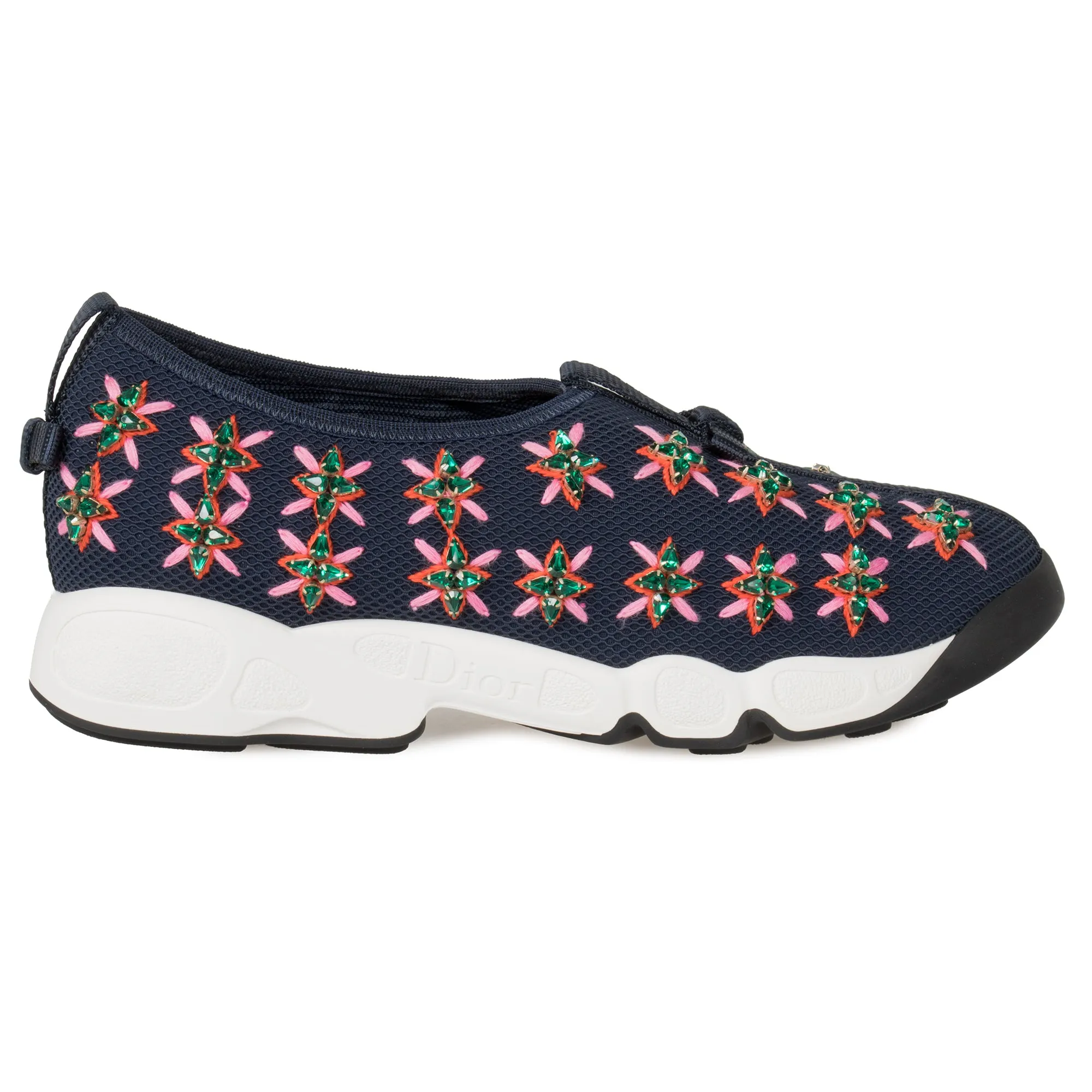 Dior Blue and Rose Flower Fusion Sneakers