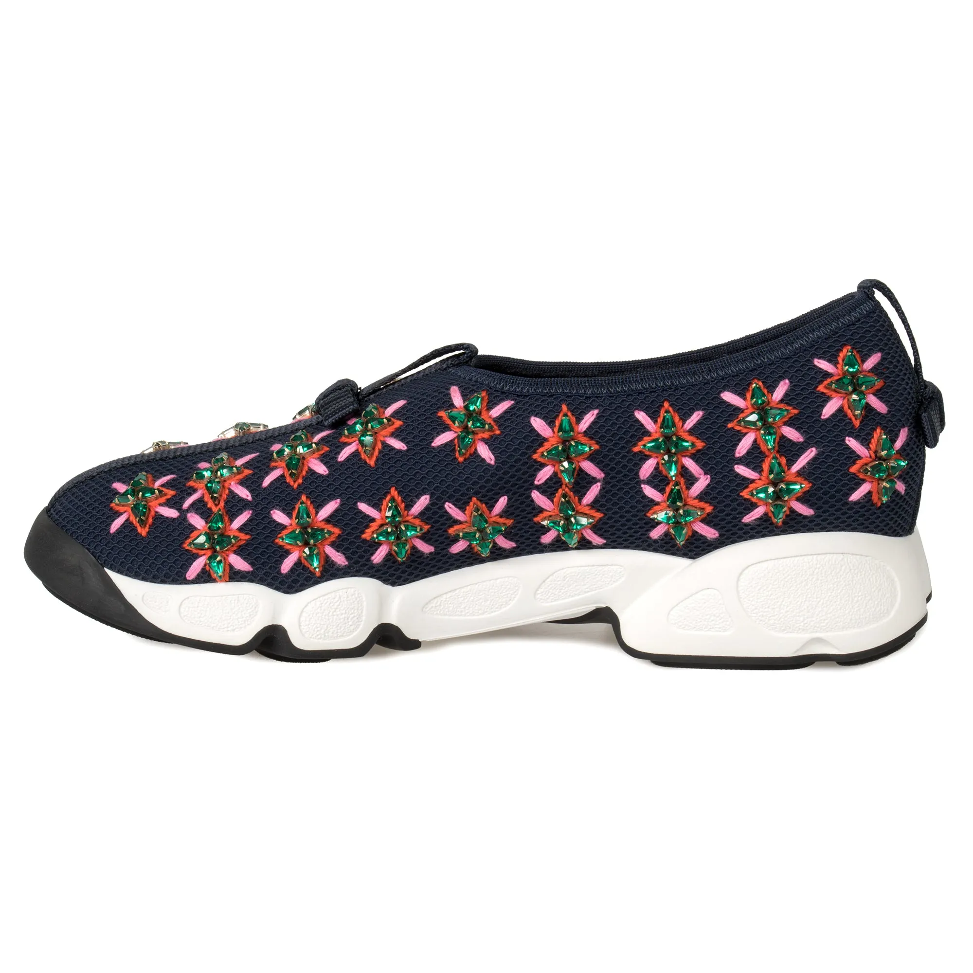 Dior Blue and Rose Flower Fusion Sneakers