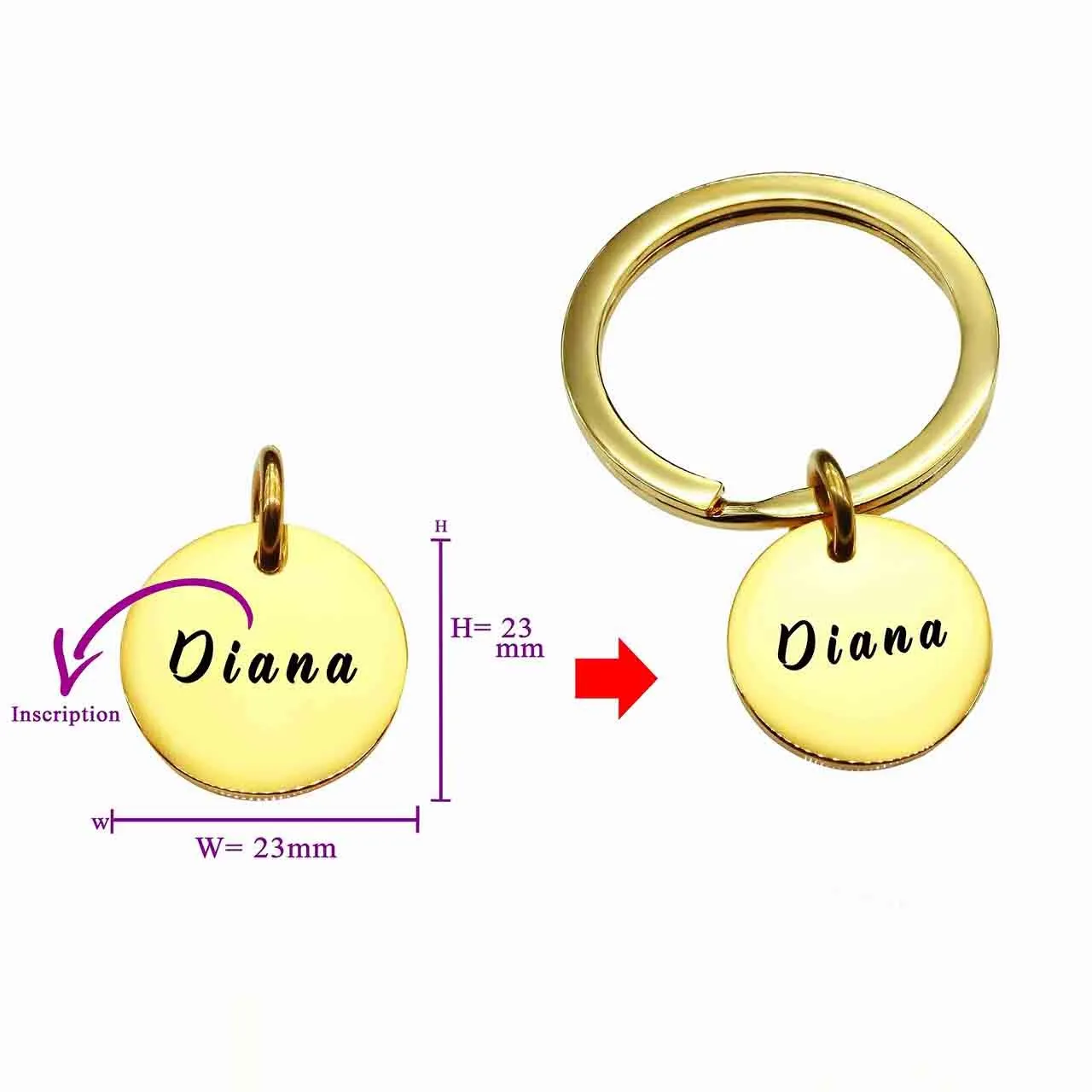 Disc Charm for Keyring