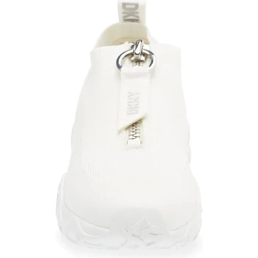 DKNY Kadia Zip-Up Sneaker - WHT