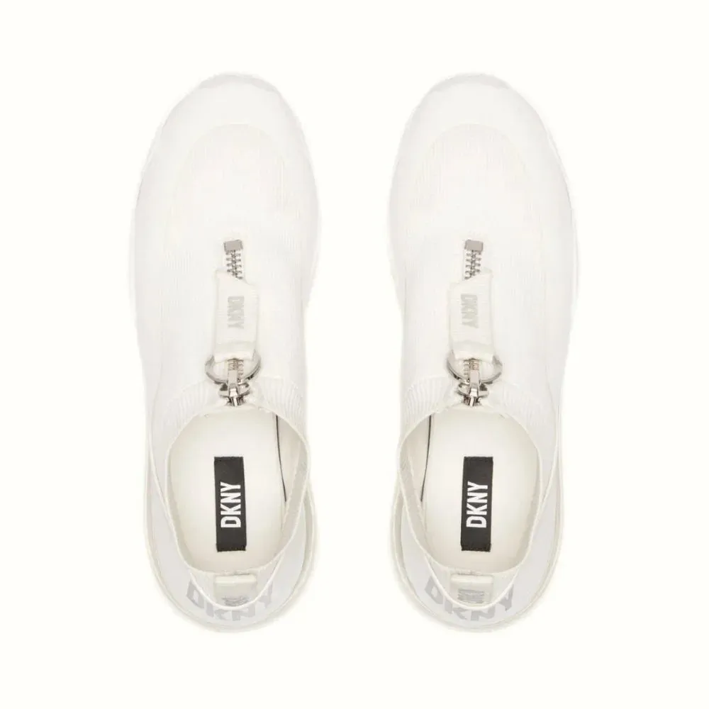 DKNY Kadia Zip-Up Sneaker - WHT