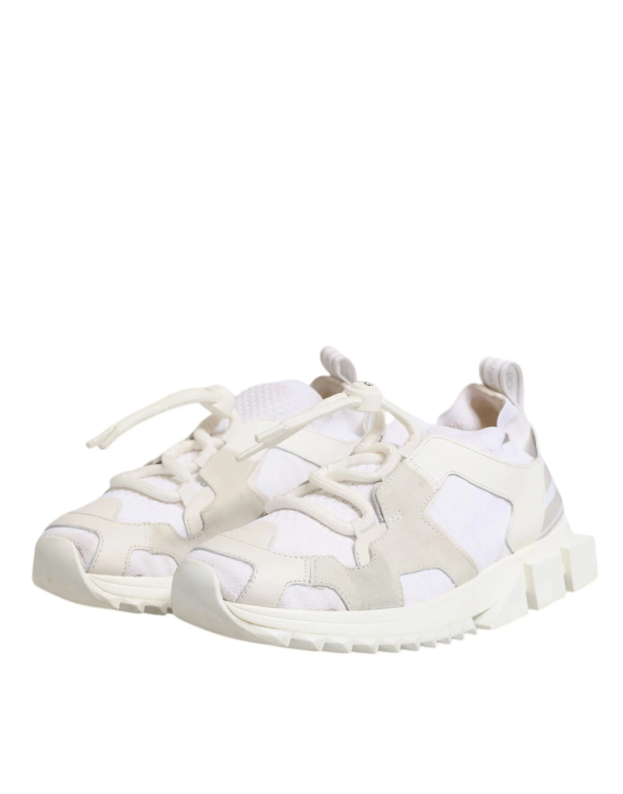 Dolce&Gabbana Sorrento Women White Sneakers Polyester Trainer Shoes Sz EUR 39.5