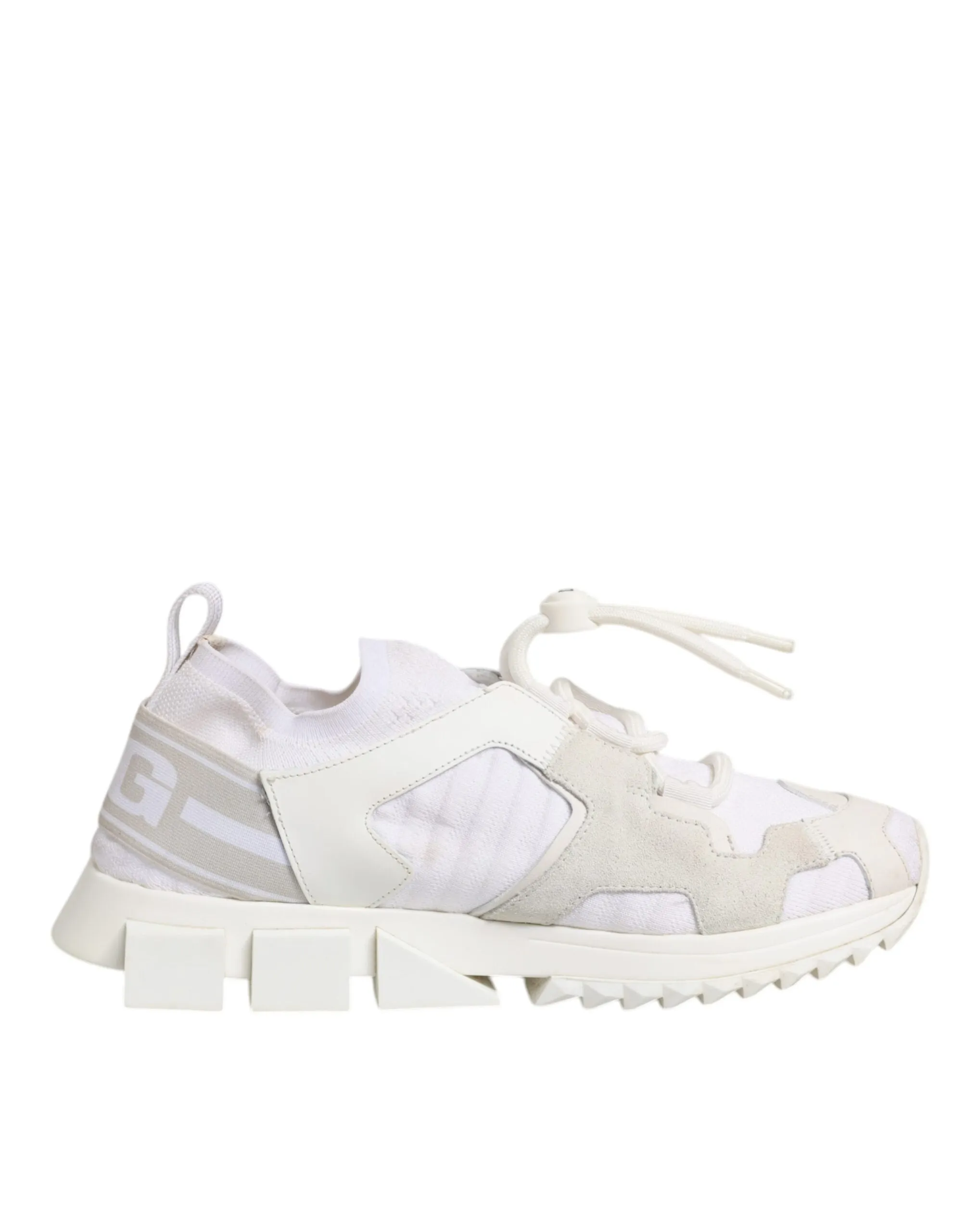 Dolce&Gabbana Sorrento Women White Sneakers Polyester Trainer Shoes Sz EUR 39.5