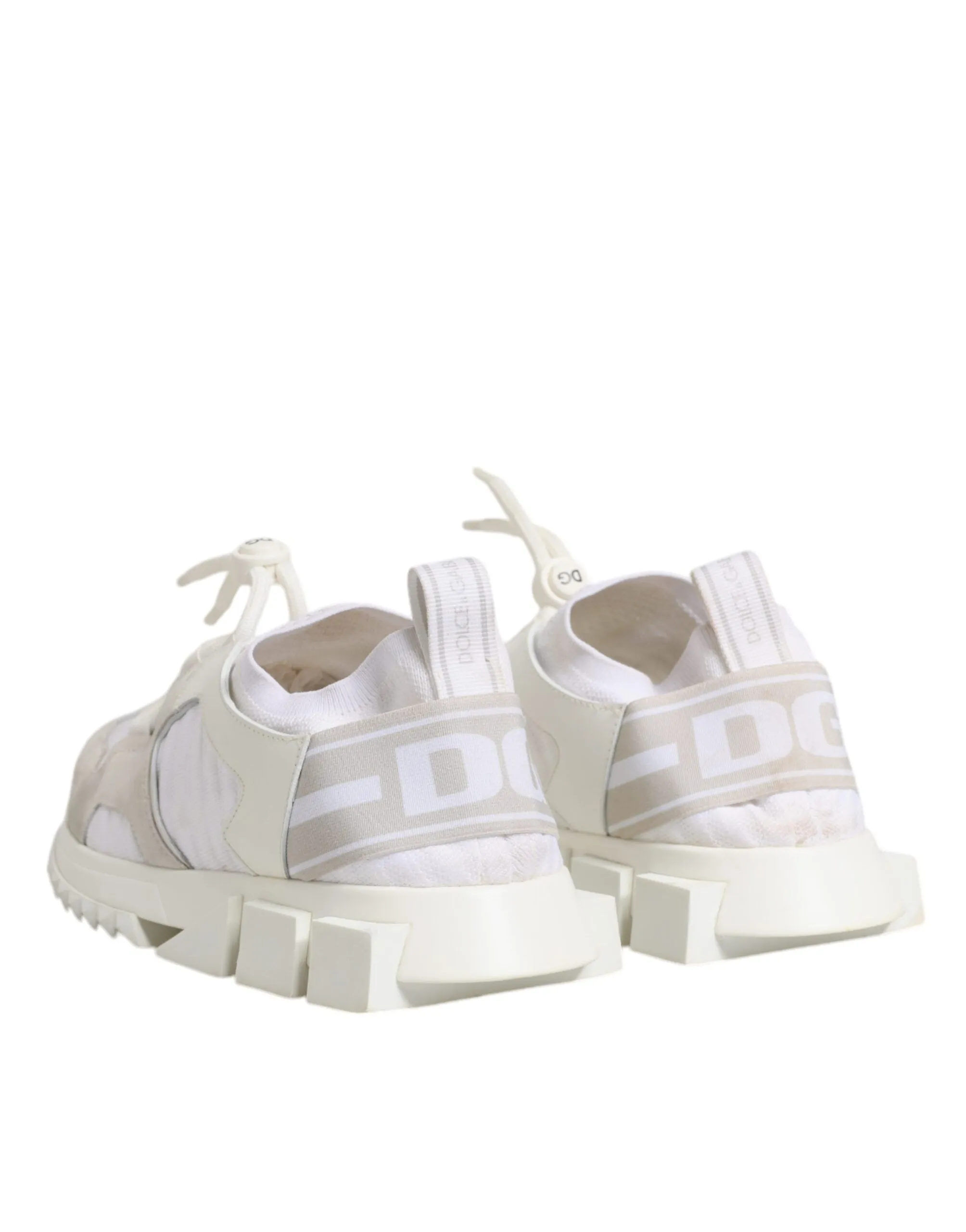 Dolce&Gabbana Sorrento Women White Sneakers Polyester Trainer Shoes Sz EUR 39.5