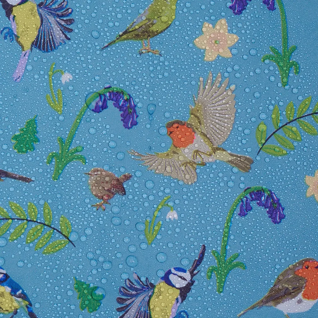 Eco Chic Lightweight Foldable Reusable Shopping Bag Blue RSPB Birds