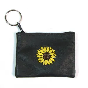 Embroidered Coin Purse- Sun Flower