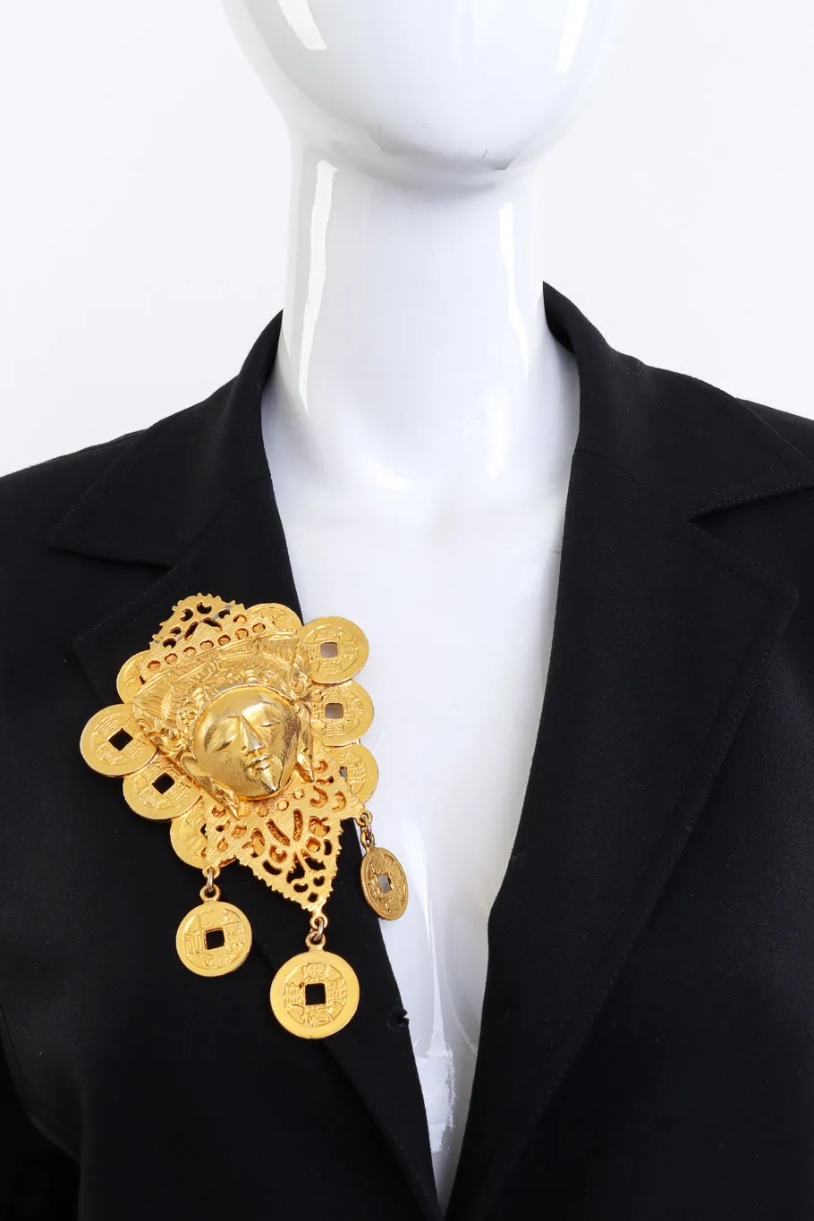 Emperor Head Coin Brooch