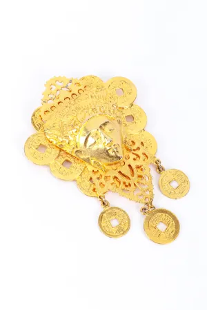 Emperor Head Coin Brooch