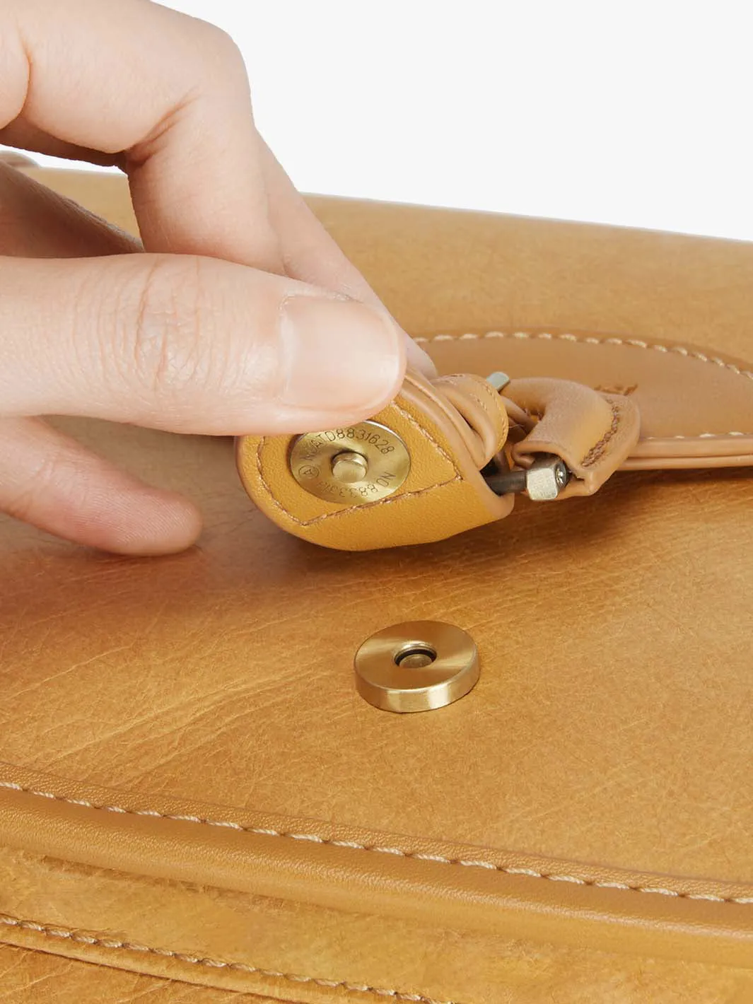 Evelina Washable Paper Vintage Saddle Crossbody