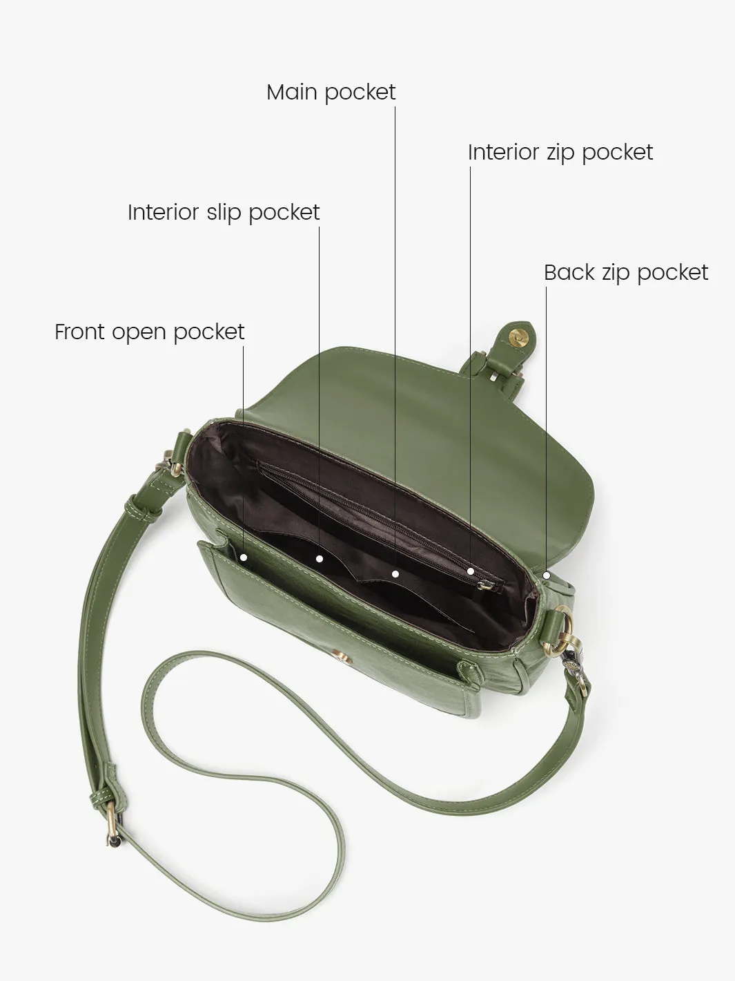 Evelina Washable Paper Vintage Saddle Crossbody