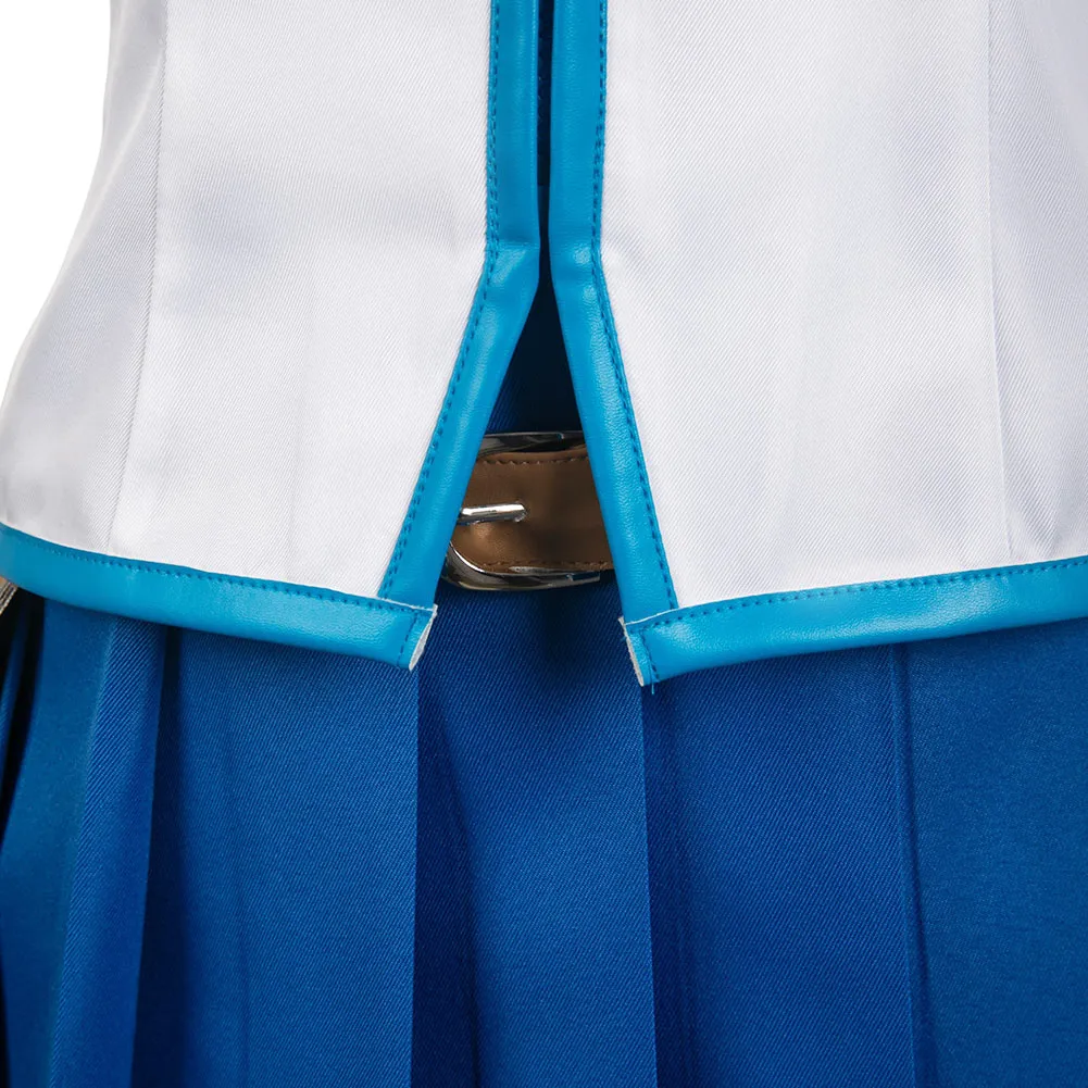 Fairy Tail Lucy Heartfilia Blue White Suit Cosplay Costume Outfits