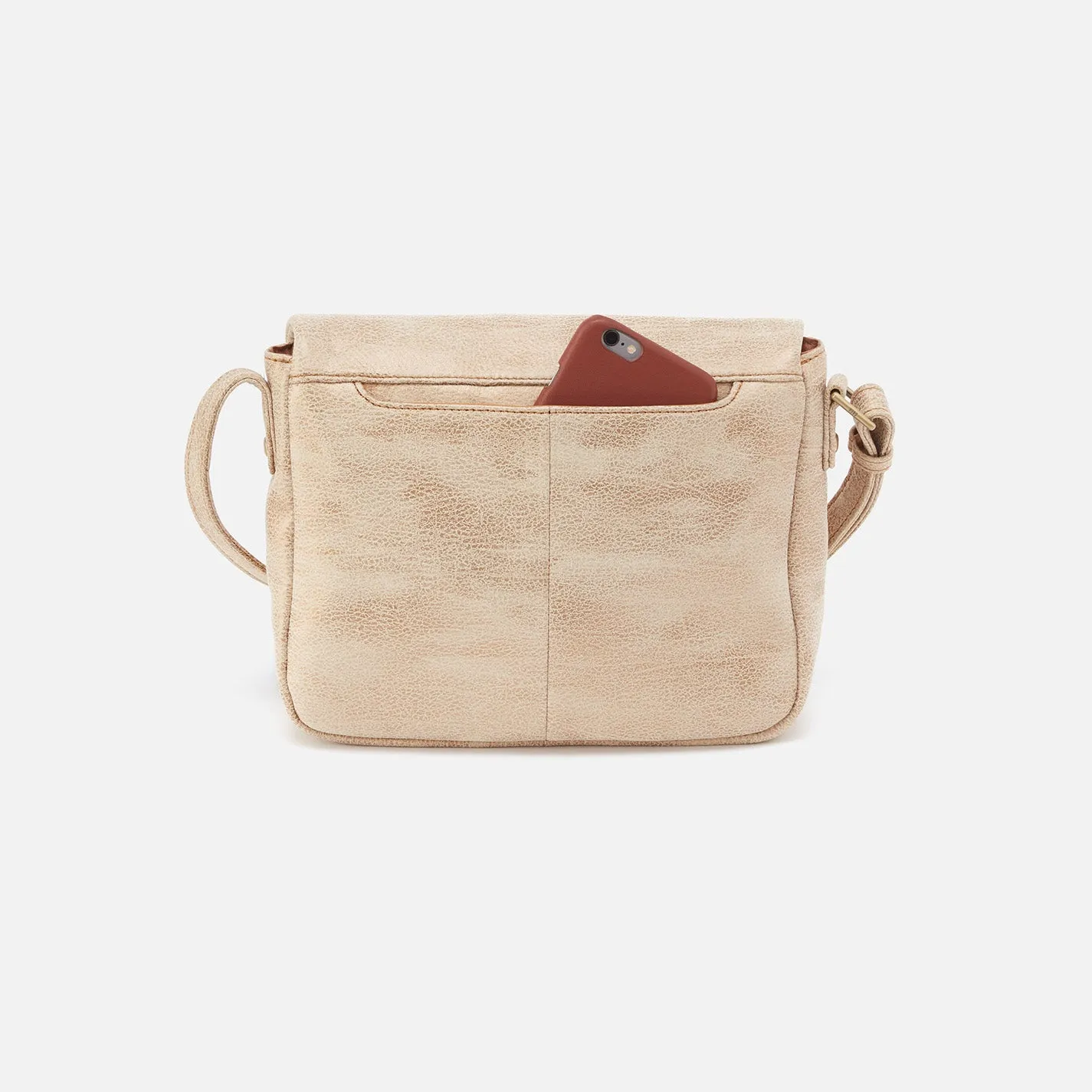 Fern Messenger Crossbody In Metallic Leather - Gold Leaf