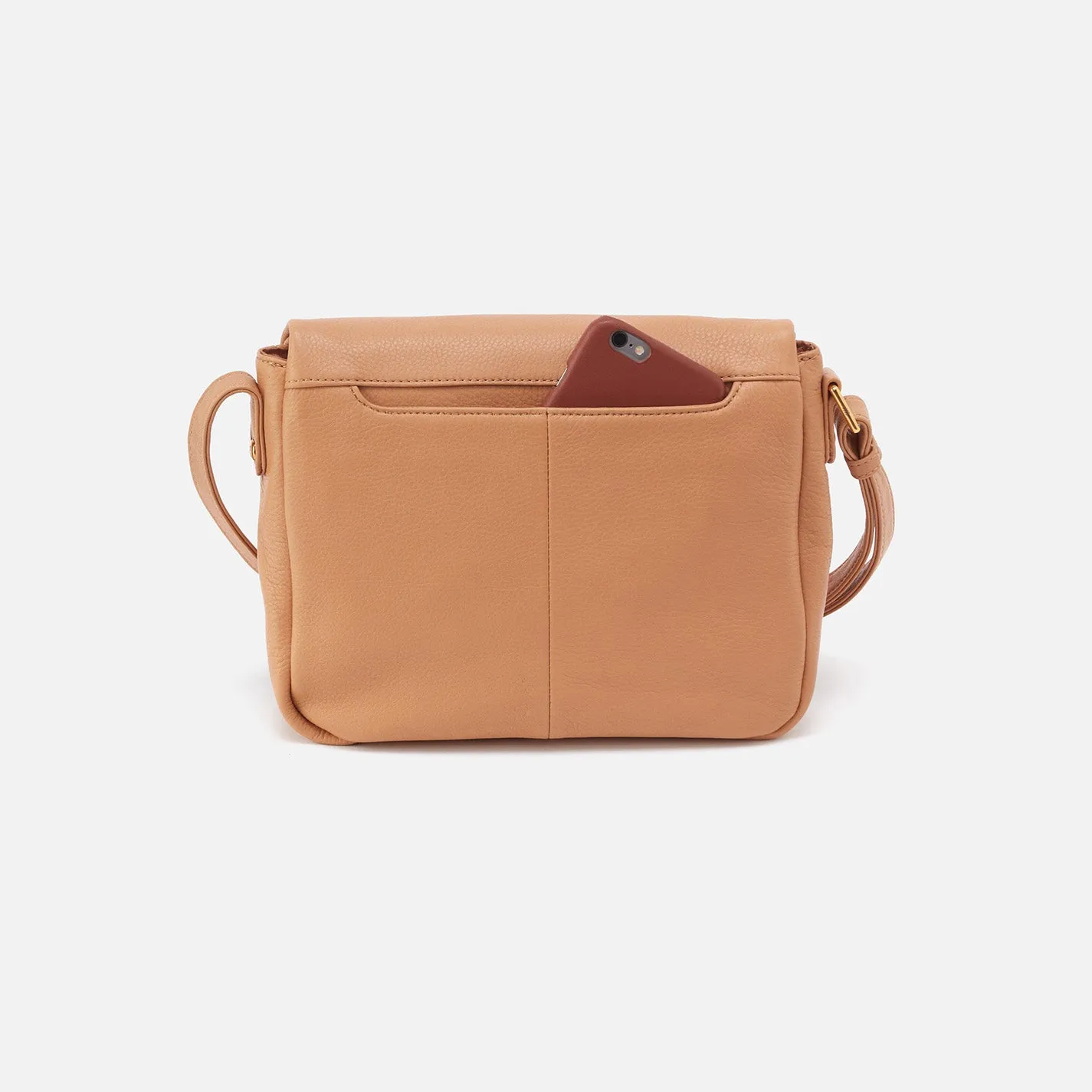 Fern Messenger Crossbody In Pebbled Leather - Sandstorm