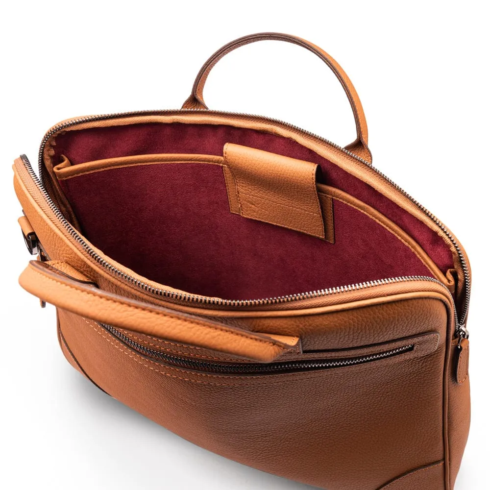 Fitzrovia Leather 16" Laptop Bag - Tan