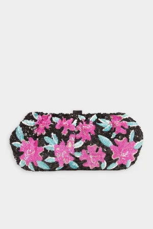 Floral Beaded Clutch in Multi