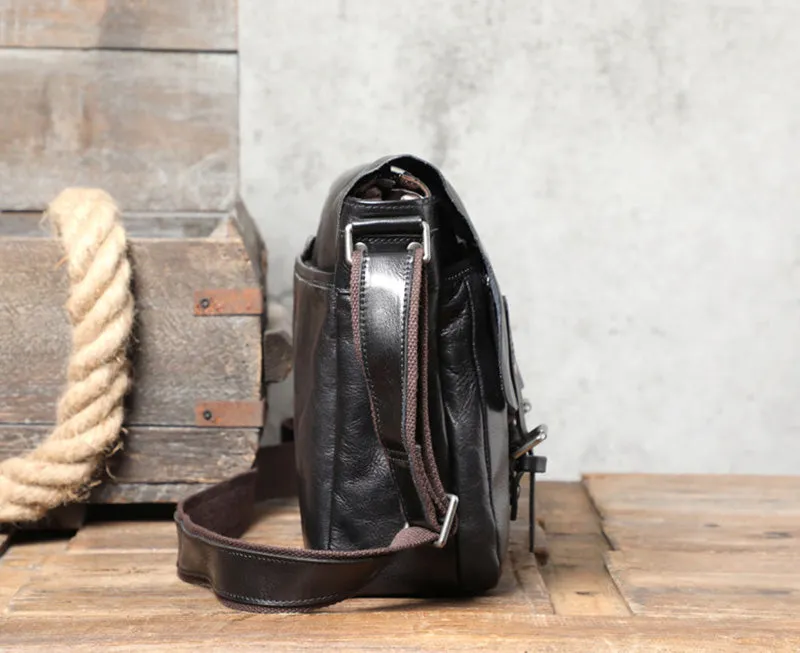 Full Grain Leather Messenger Bag Mens Leather Shoulder Bag Vintage Handmade Crossbody Bag Satchel