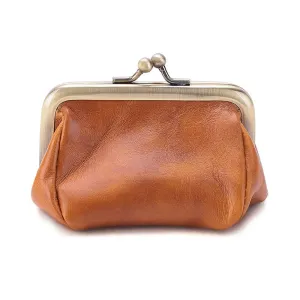 Genuine Leather Vintage Coin Purse Kiss Lock Wallet