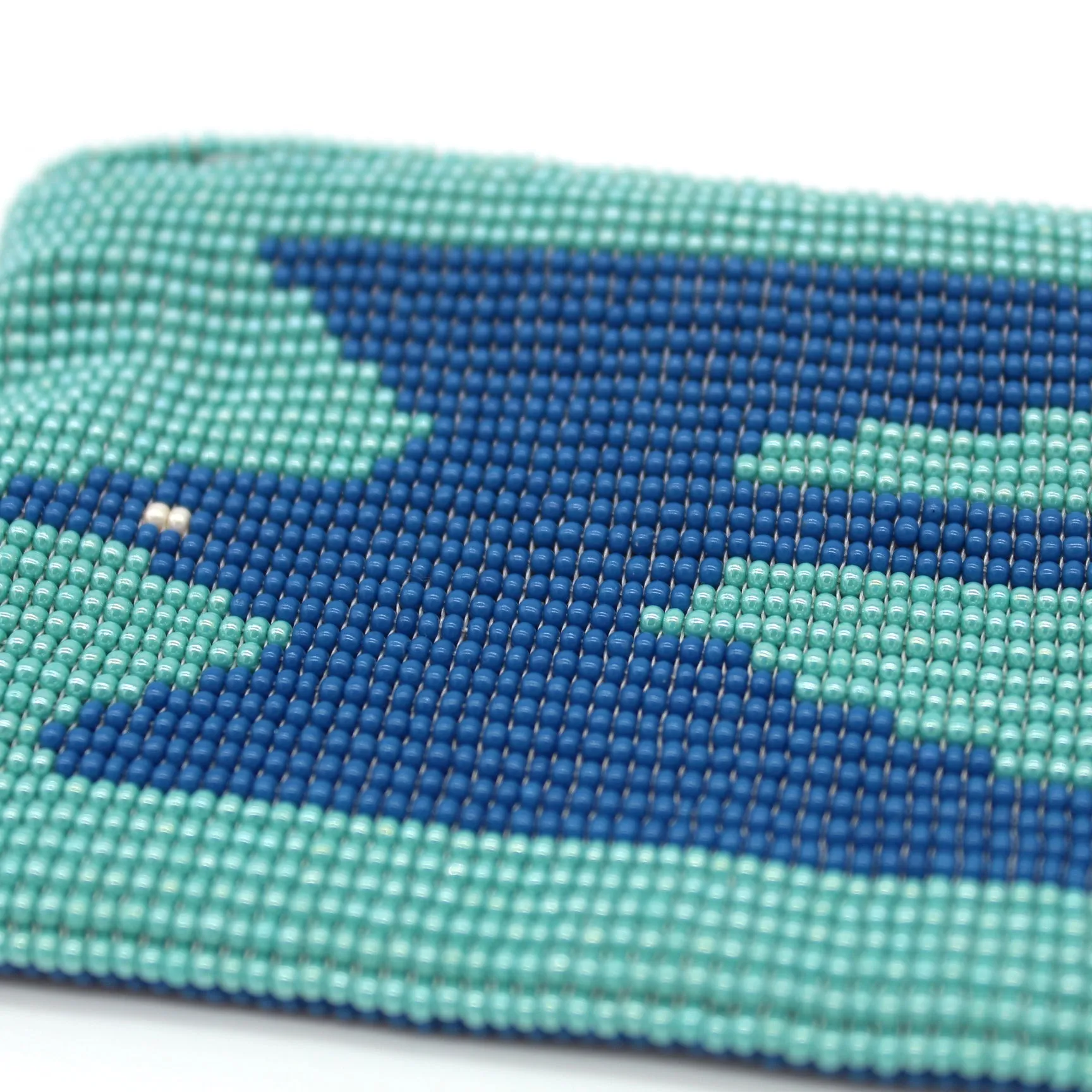 Glass Bead Coin Purse - EAGLE BLUE