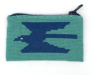 Glass Bead Coin Purse - EAGLE BLUE