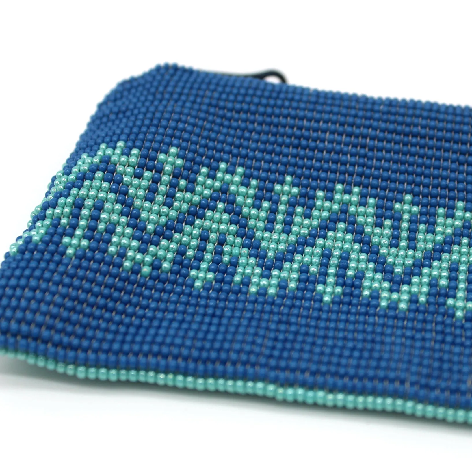 Glass Bead Coin Purse - EAGLE BLUE