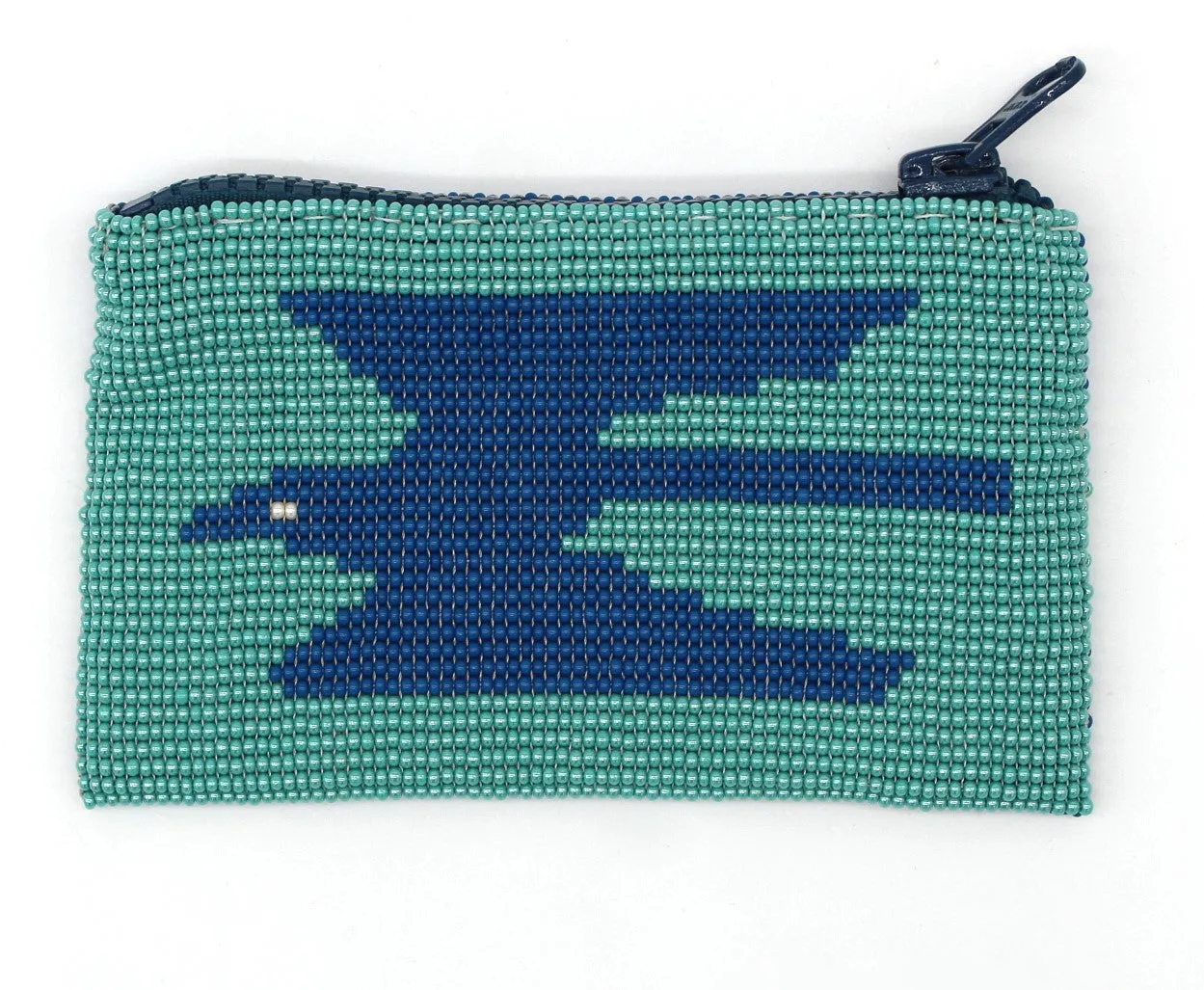 Glass Bead Coin Purse - EAGLE BLUE