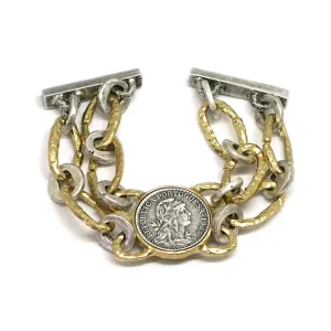 Gold Double Link Escudo Bracelet