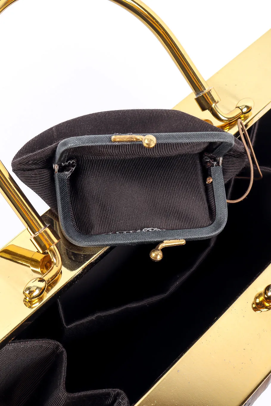 Gold Frame Embossed Box Bag